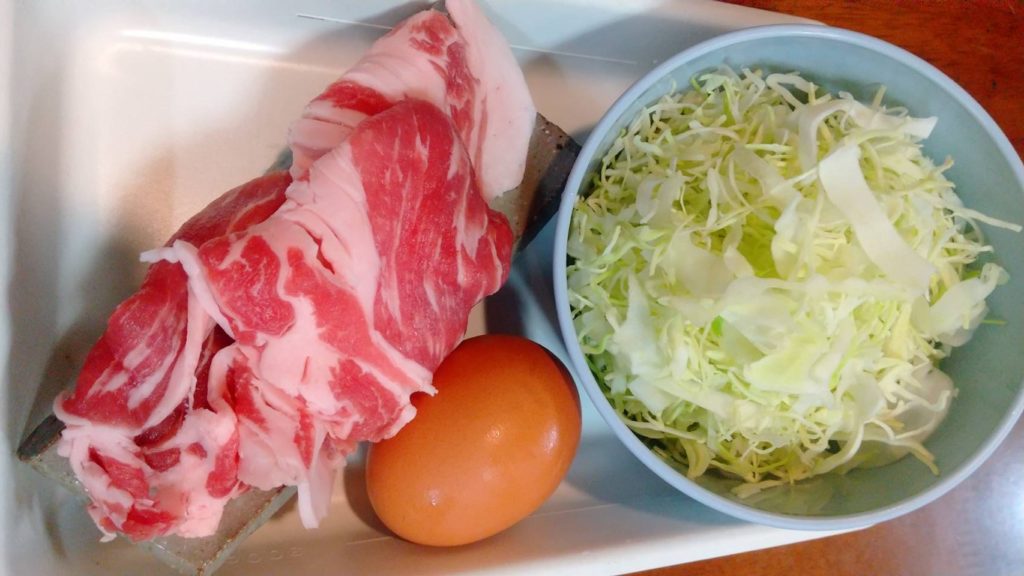 とん平焼き材料