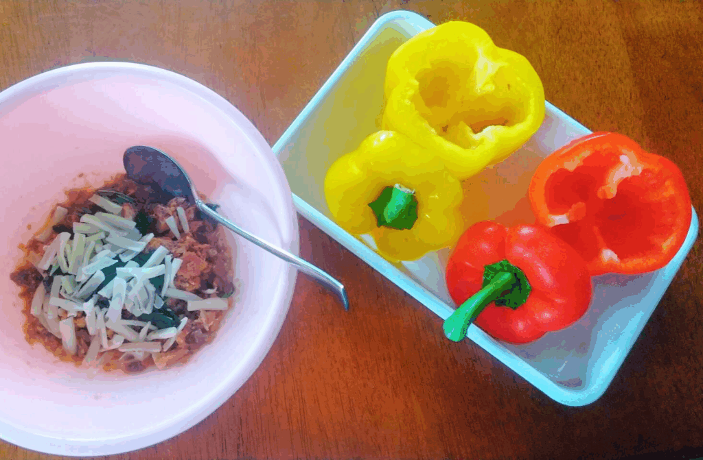 パプリカとサバ缶のチーズグリル_工程1